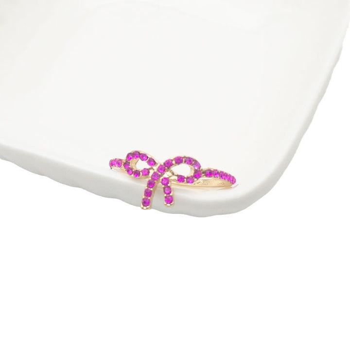 Bow-Designed Stone-Embellished Ring Stornfield