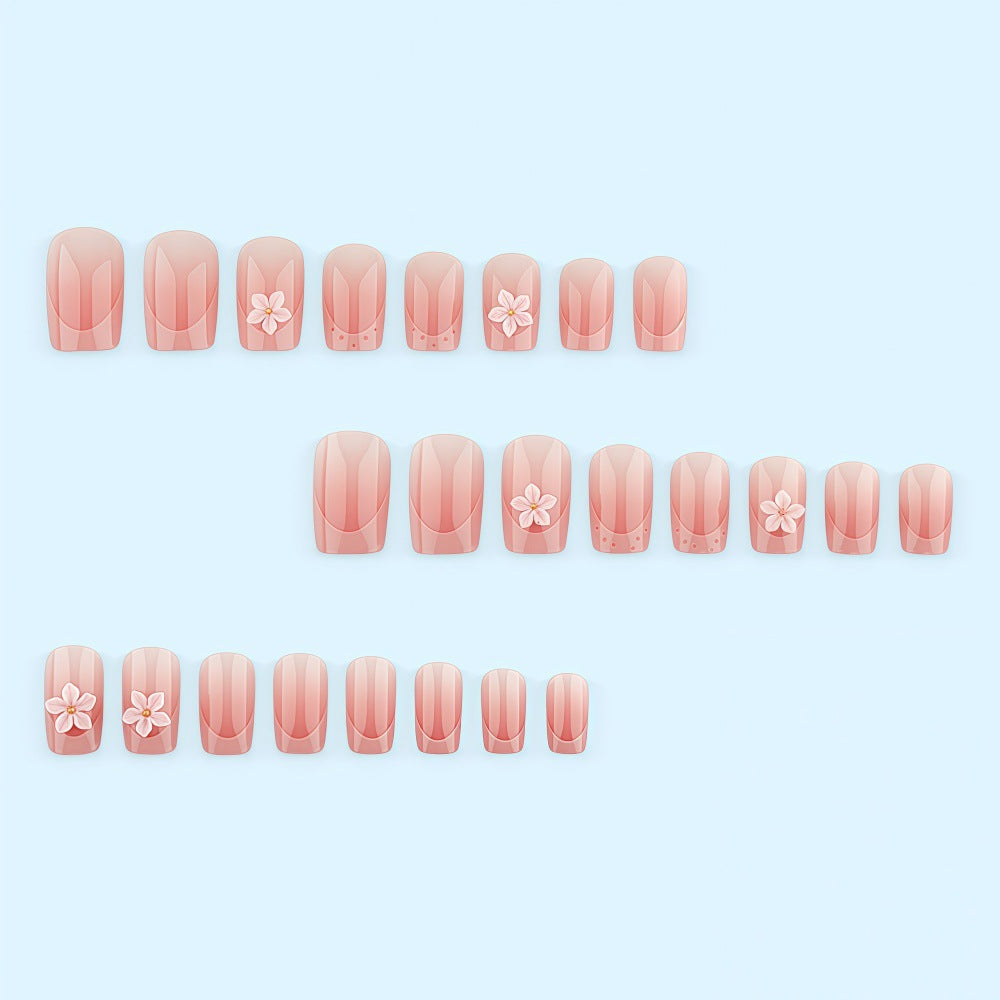 Artificial nails with 3D flower design Stornfield