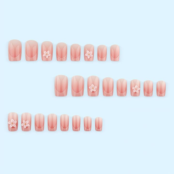 Artificial nails with 3D flower design Stornfield