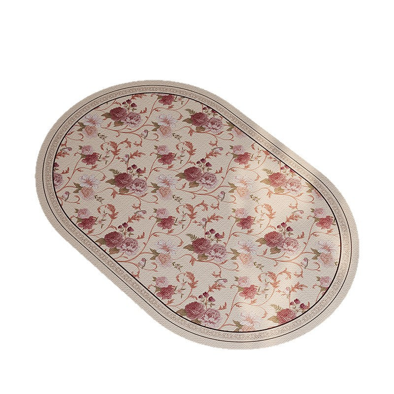 Floral Design Bathroom Mat
