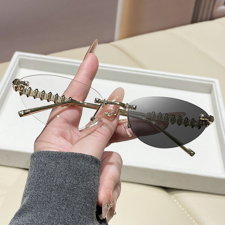 Women's fashionable glasses with elegant golden frame Stornfield