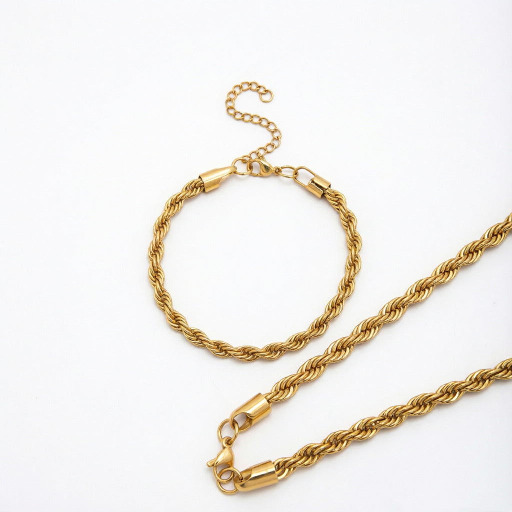 Stylish Braided Chain Jewelry Set Stornfield
