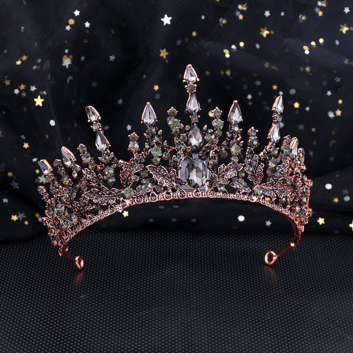 Women Elegant Crystal Tiara with Filigree Design Stornfield