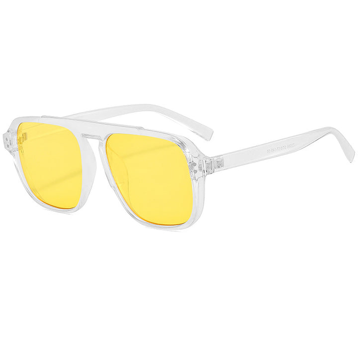 Ladies geometric sunglasses with polarized yellow lenses Stornfield