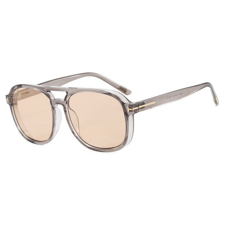 Women's square sunglasses with luxurious plastic frame and mirrored lenses Stornfield