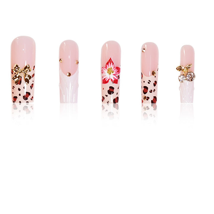 Artistic 3D Floral Press-On Nail Extensions Stornfield