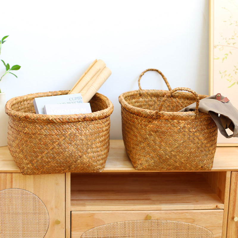 Unisex Natural Fiber Storage Basket with Wide Rim Stornfield