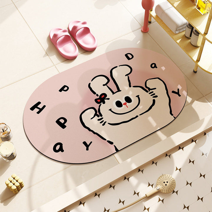 Cat-Themed Plush Bath Mat
