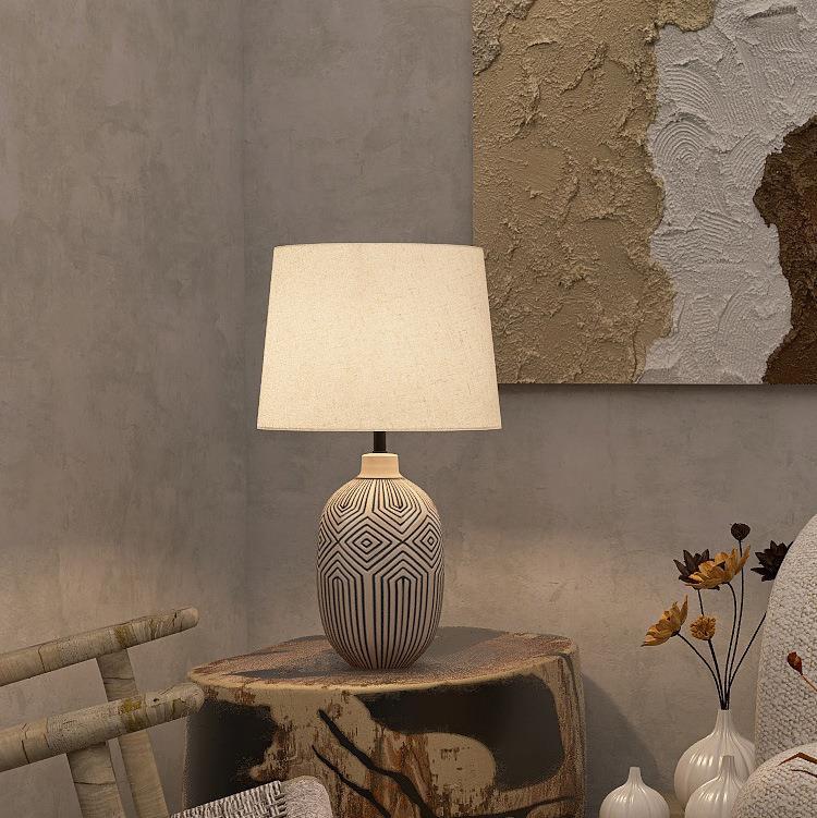 Geometric Ceramic Table Lamp