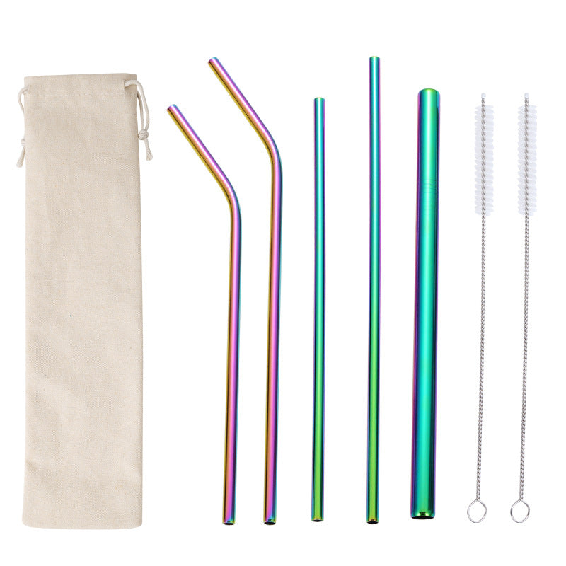 Stainless Steel Straw Set with Cleaning Brushes Stornfield
