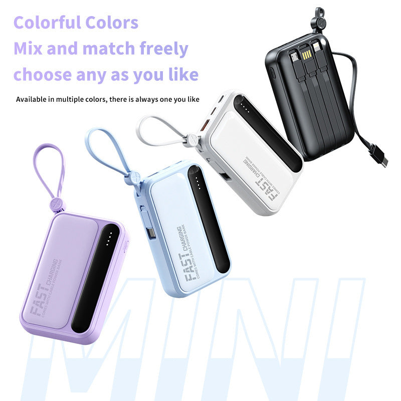 Portable power bank with integrated fast charging ports and multifunctional cable Stornfield