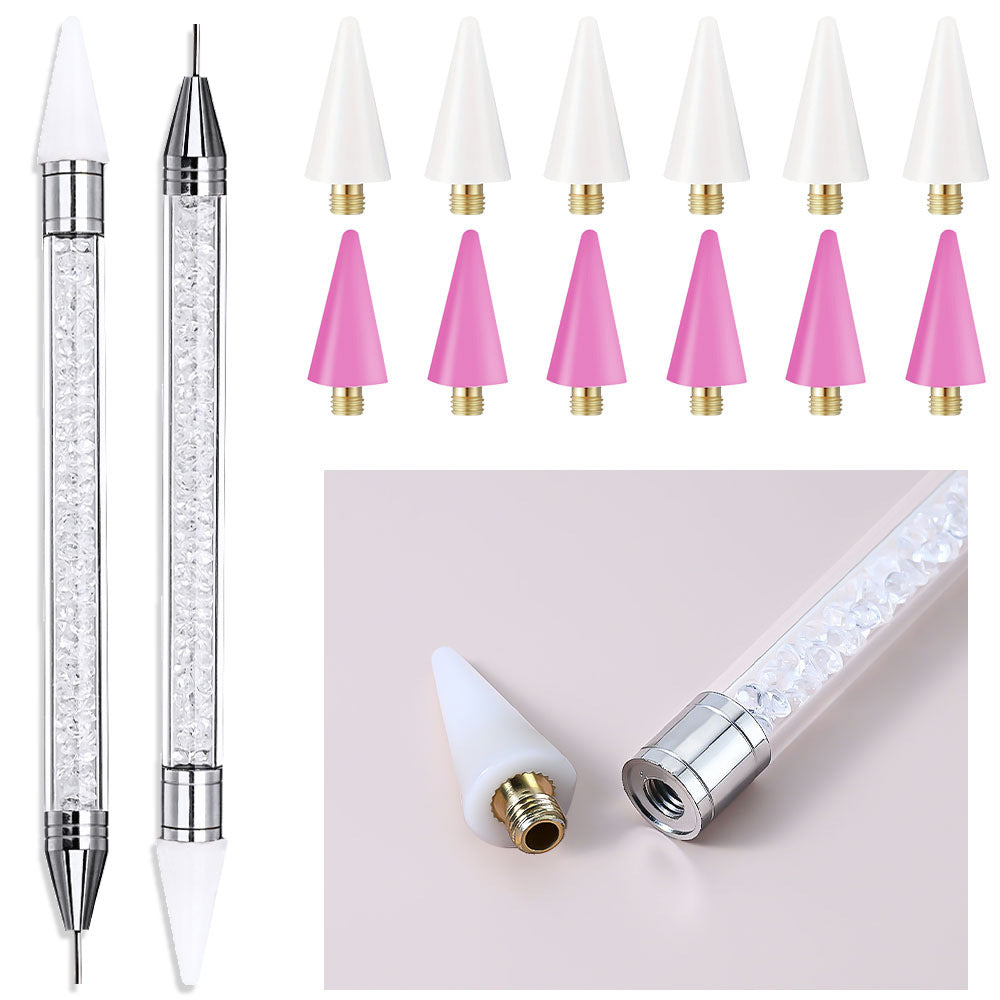 Professional Nail Art Detailing Brush with Crystal Handle Stornfield