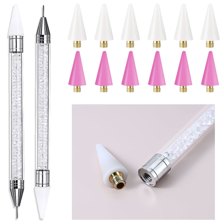 Professional Nail Art Detailing Brush with Crystal Handle Stornfield