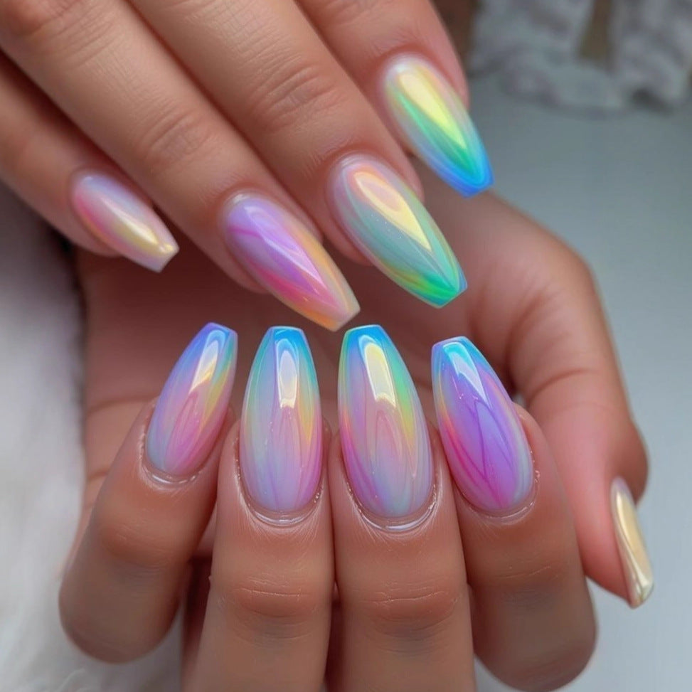 Shiny Gradient Artificial Nails Stornfield