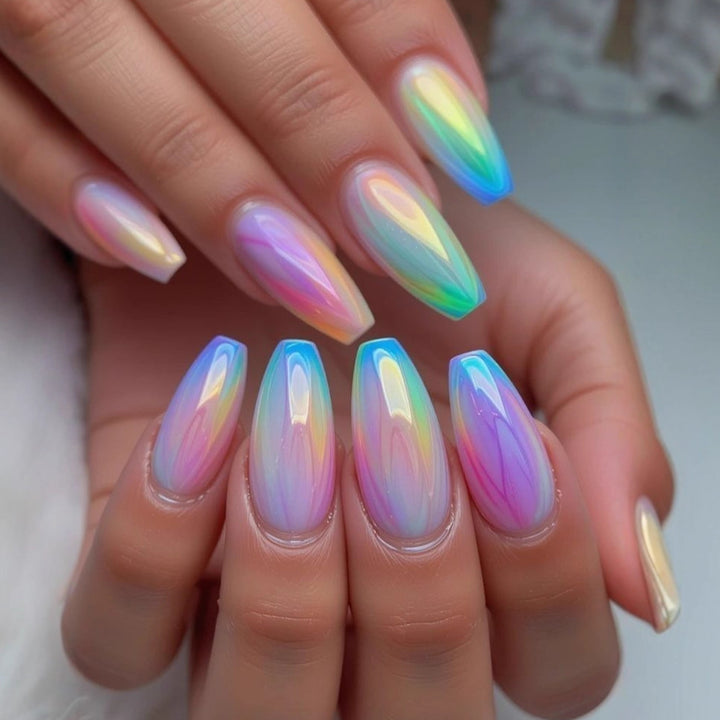 Shiny Gradient Artificial Nails Stornfield