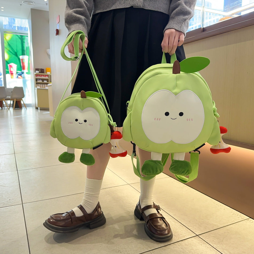 Plush Backpack in Cheerful Apple Design Stornfield