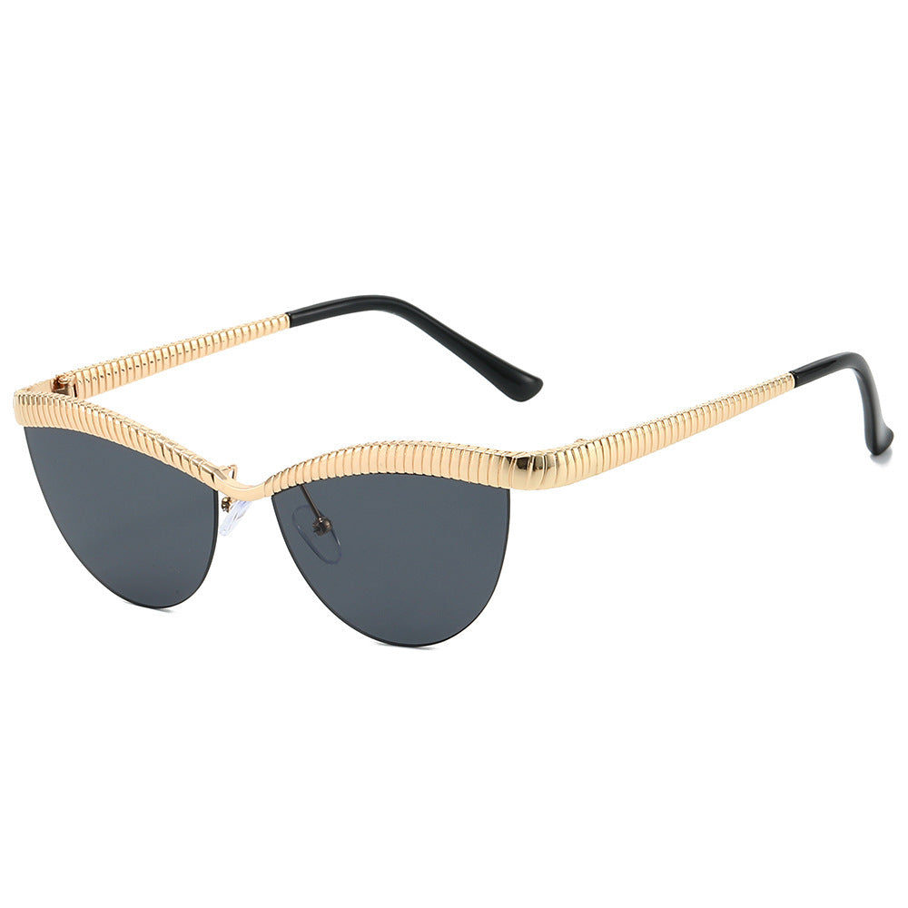Statement Cat-Eye Sunglasses with Sculpted Metal Frames Stornfield