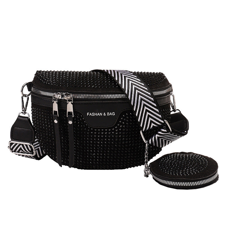 Stylish Rhinestone Embellished Mini Crossbody Bag Stornfield