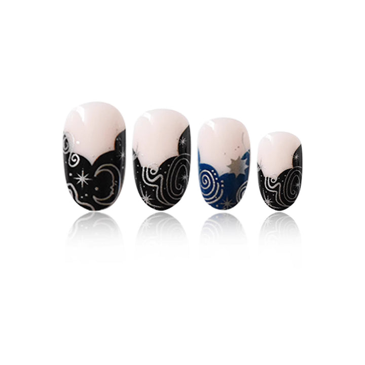 Artistic Floral Gel Press-On Nails Stornfield