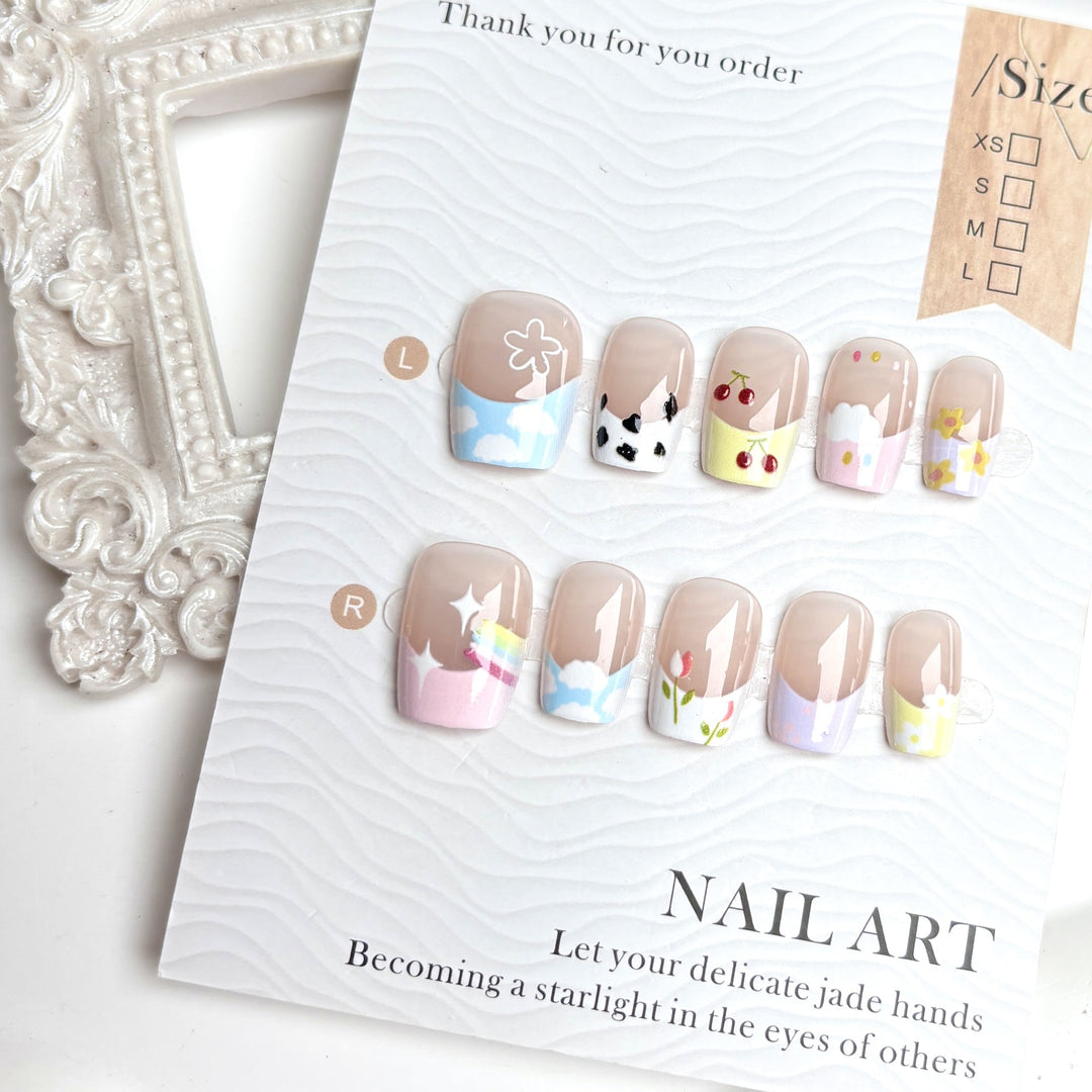 Artistic Themed Press-On Nail Set 1790745800