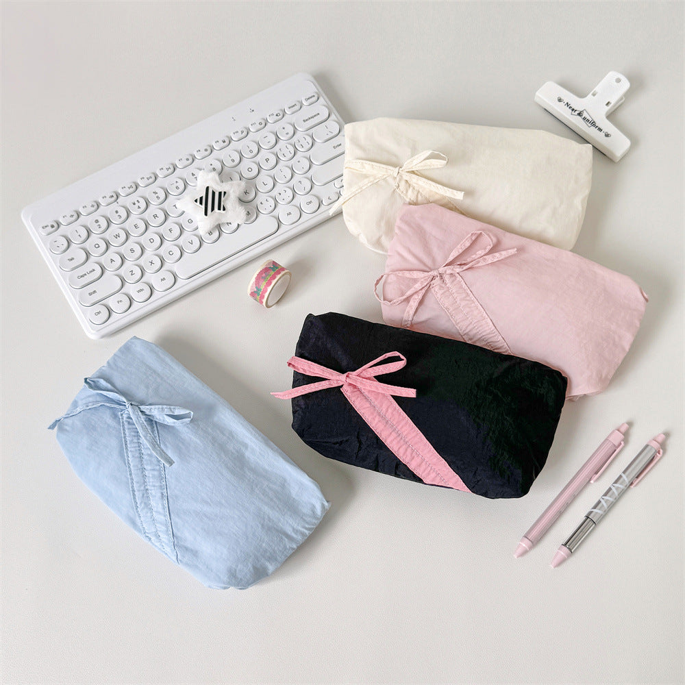 Quilted Pencil Case with Ribbon Closure Stornfield