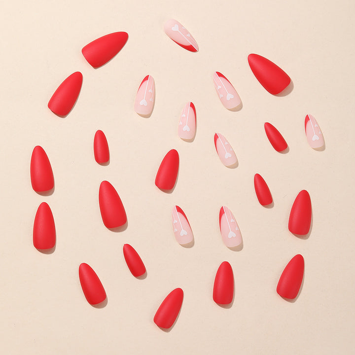 Heart-Inspired Acrylic Nail Art Design Stornfield