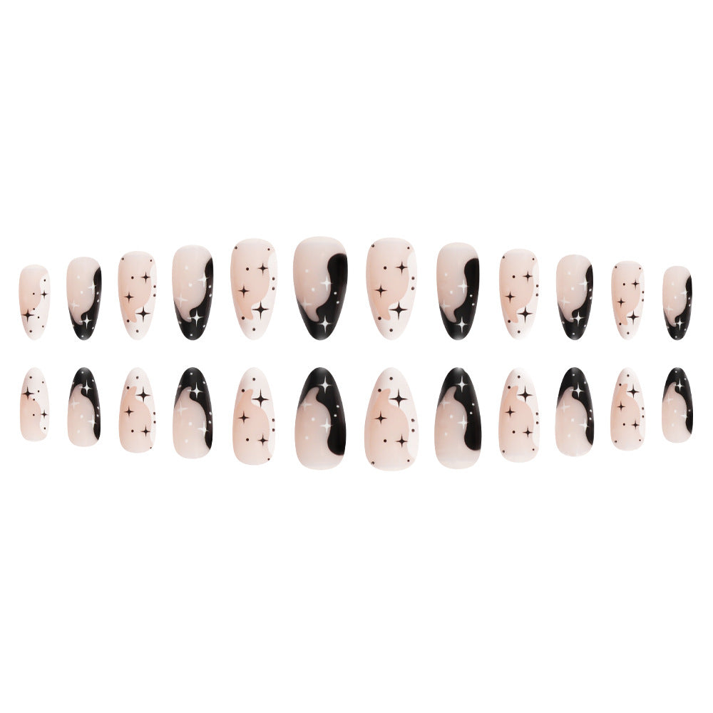 Artistic Galaxy-Themed Press-On Nail Art Stornfield
