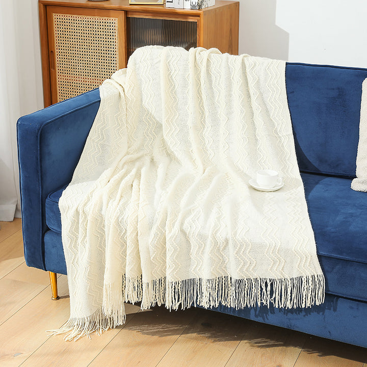Cozy Knitted Throw Blanket