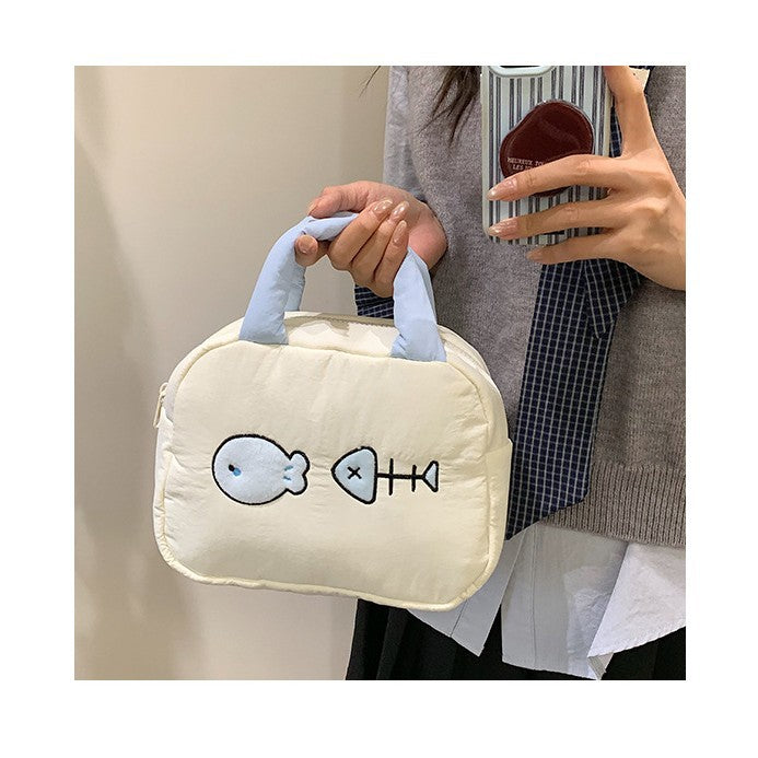 Cute Embroidered Fish-Themed Lunch Bag Stornfield