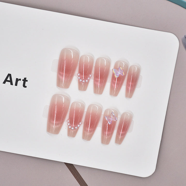 Glamorous Heart-Themed Press-On Nail Set Stornfield