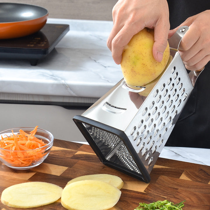 Ergonomic stainless steel cheese and vegetable grater Stornfield