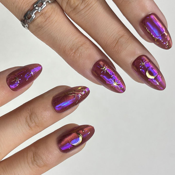 Decorative Press-On Nail Set with Unique Designs Stornfield