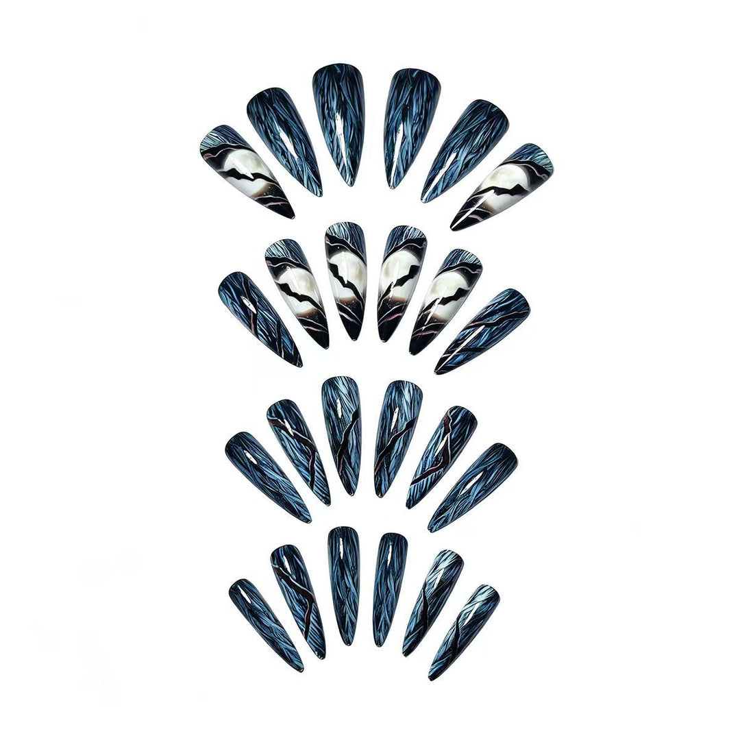 Artificial Nails in Futuristic Moon Design Stornfield