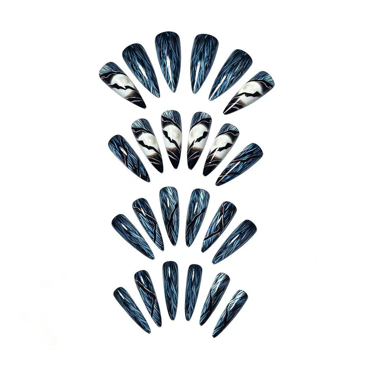 Artificial Nails in Futuristic Moon Design Stornfield