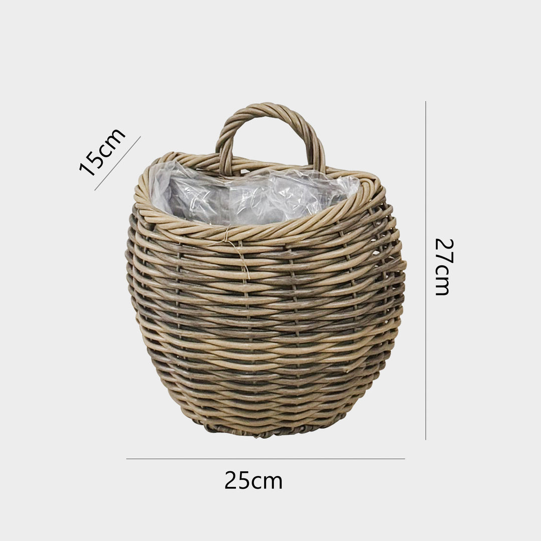 Decorative storage basket with handle Stornfield