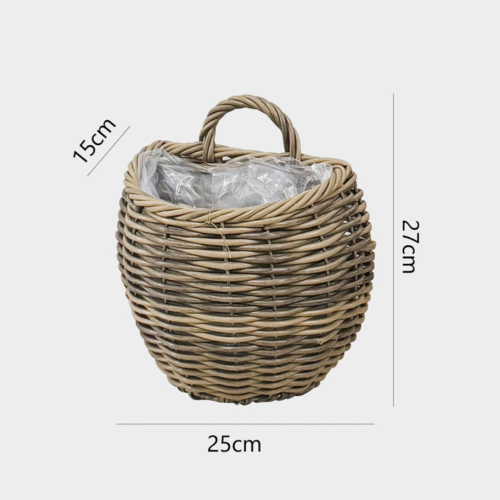 Decorative storage basket with handle Stornfield