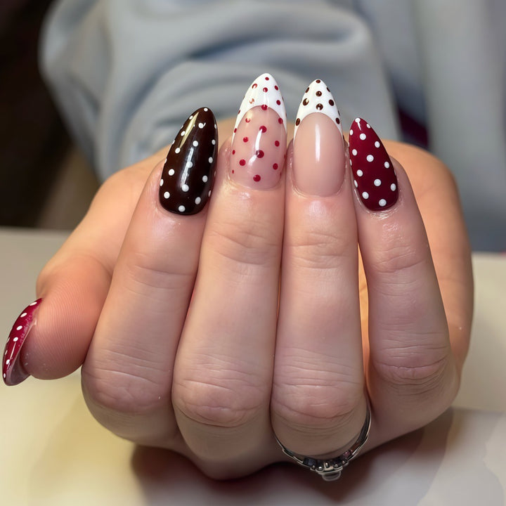 Creative Art Nails in Modern Polka Dot Design Stornfield