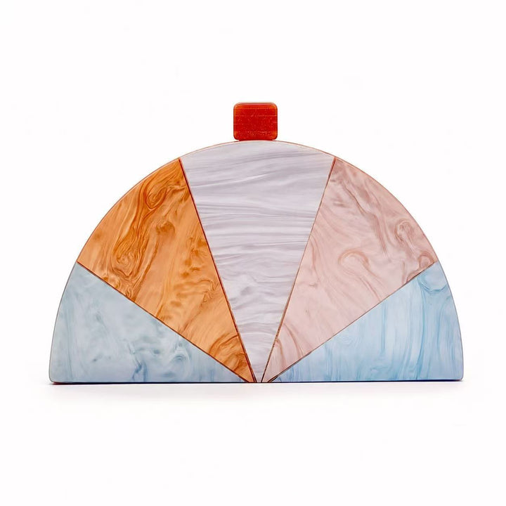 Decorative Geometric Acrylic Clutch
