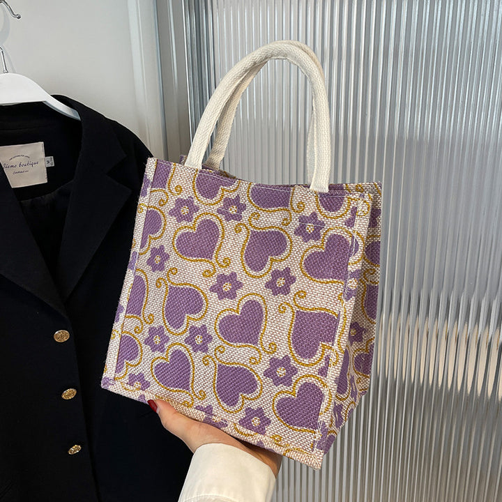 Casual Heart Pattern Tote Bag