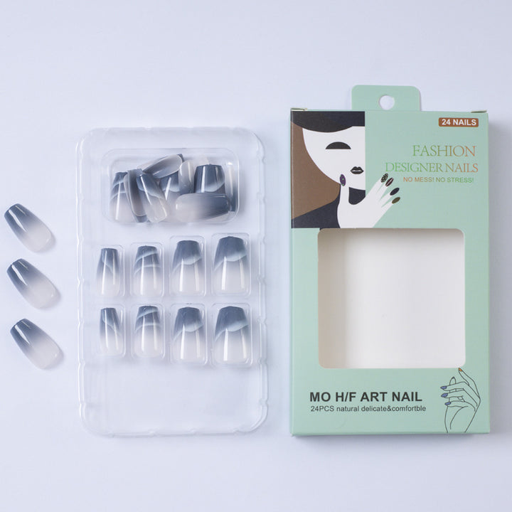 Elegant Artificial Nails with Transparent Gradient Stornfield