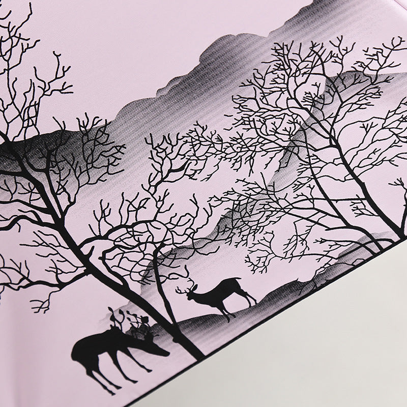Ladies Foldable Umbrella with Artistic Nature Design Stornfield