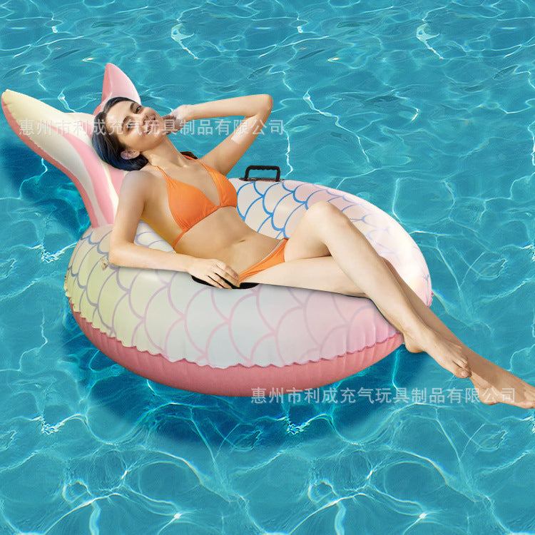 Women inflatable swimming ring with fish tail design Stornfield