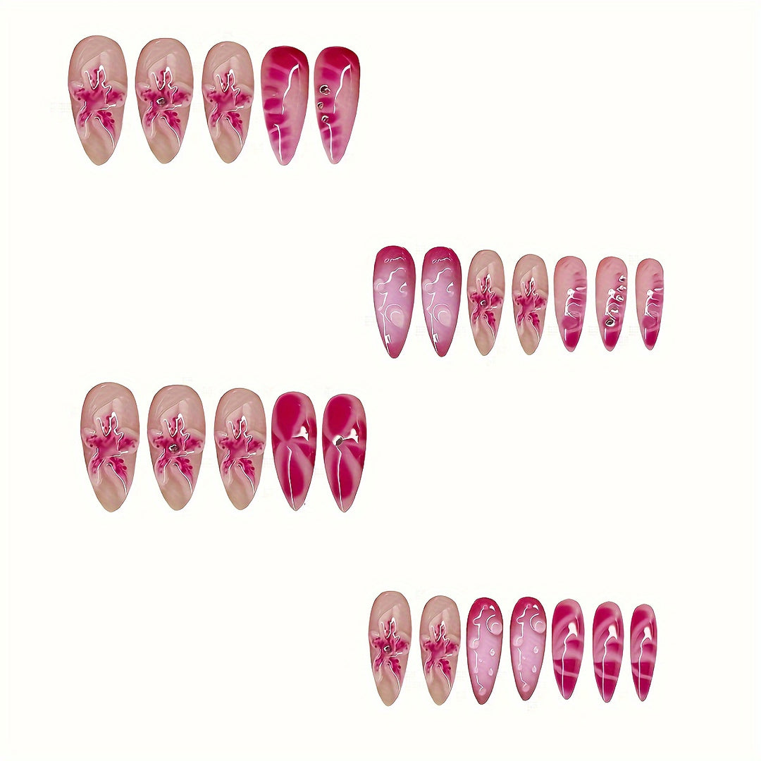 Decorative Press-On Nail Set Stornfield