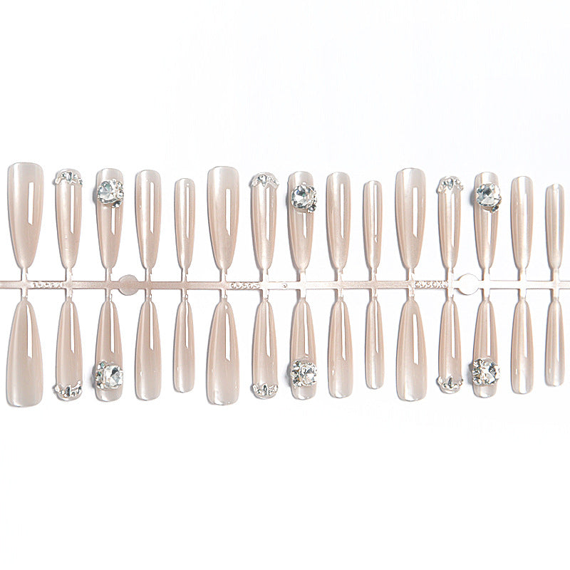 Acrylic nail set with glitter design and elegant 3D applications Stornfield