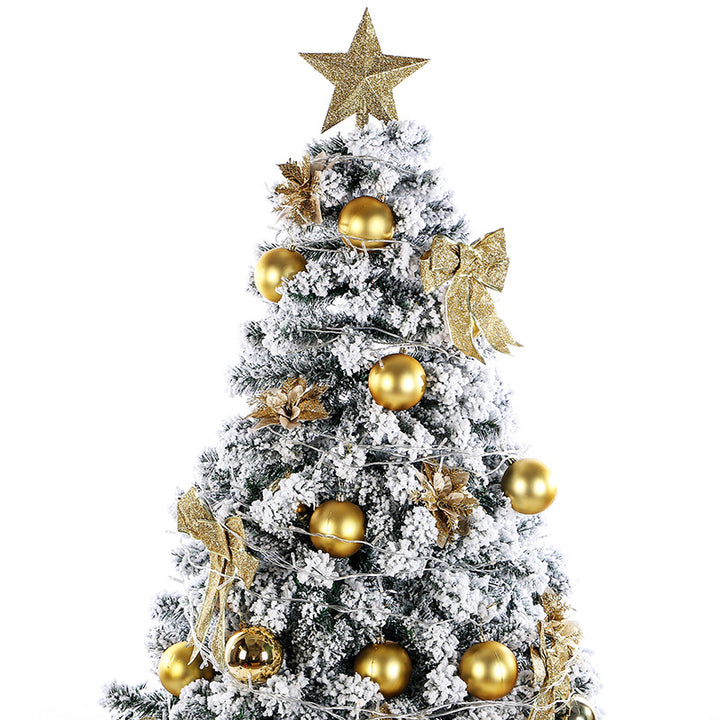 Premium Flocked Christmas Tree with Decorative Ornaments Stornfield