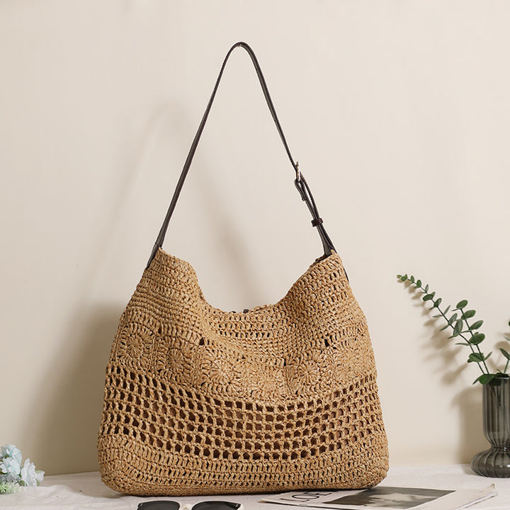 Hand-knotted shopper bag with trendy mesh design Stornfield