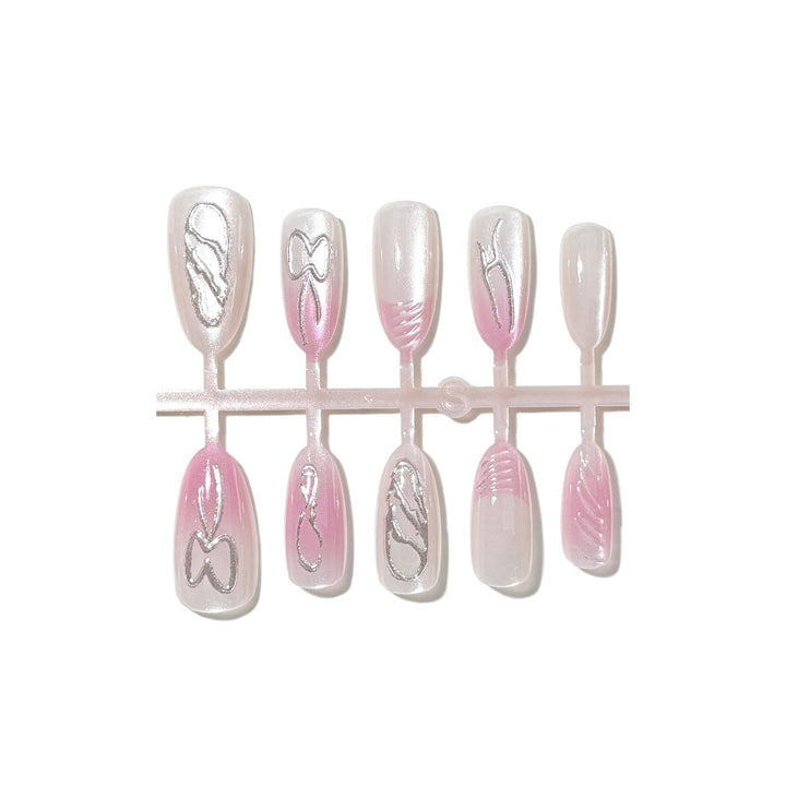 Press-On Nail Art Set with Elegant Styles