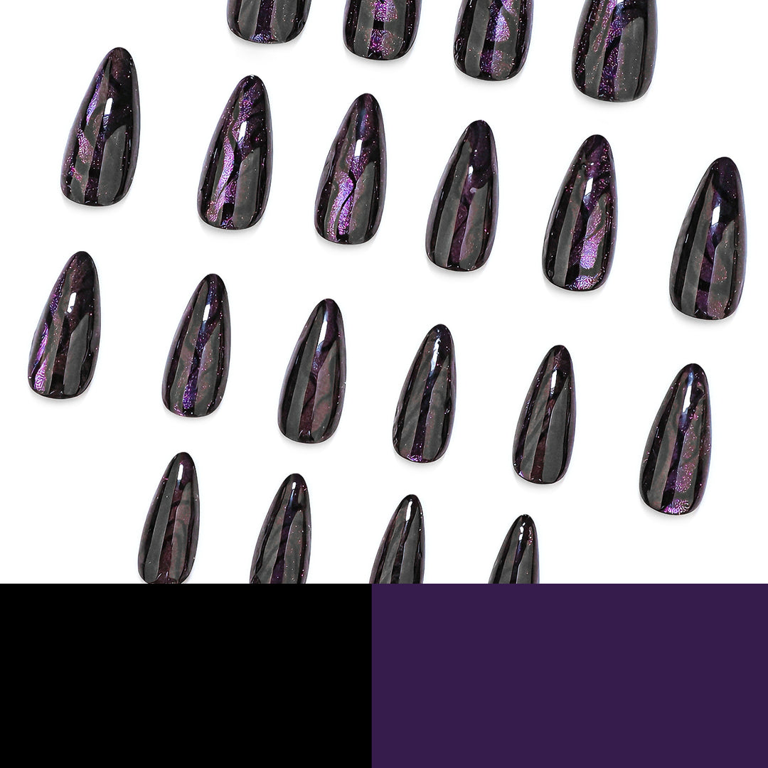Glamorous artificial nails with sparkling accents Stornfield