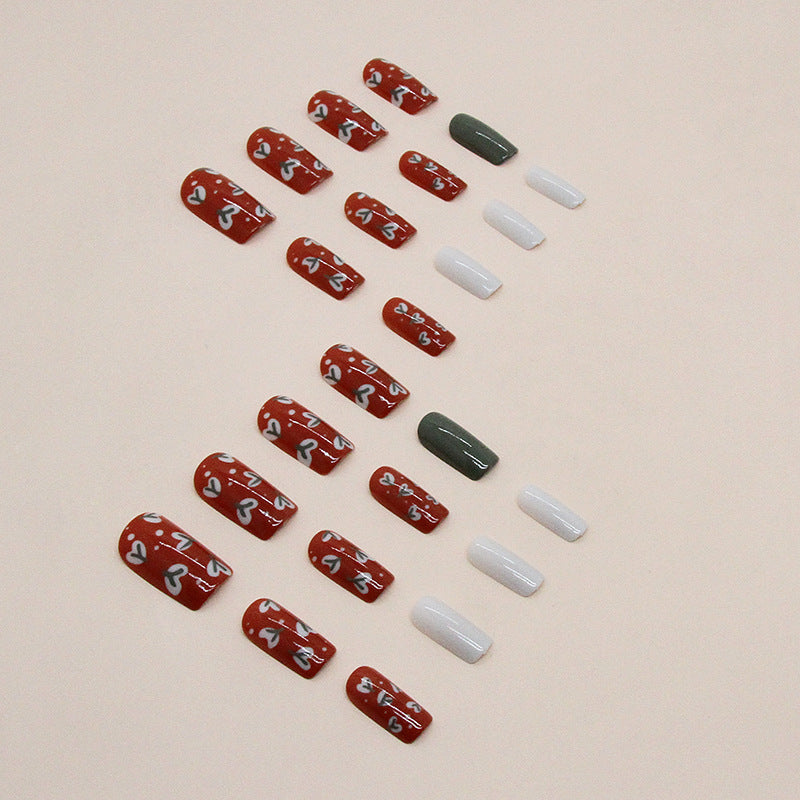 Artistic Heart Design Press-On Nail Tips Stornfield