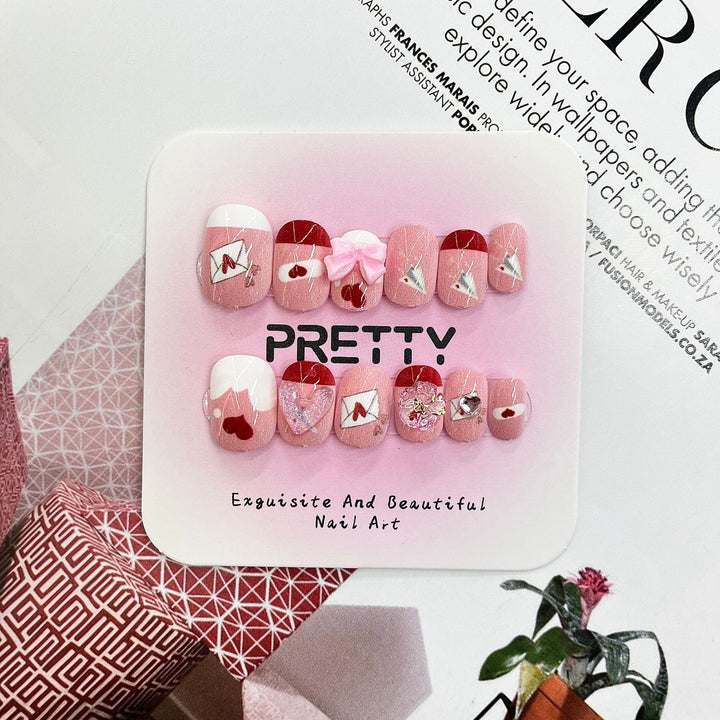 Artistic 3D Decorated Press-On Nail Set Stornfield